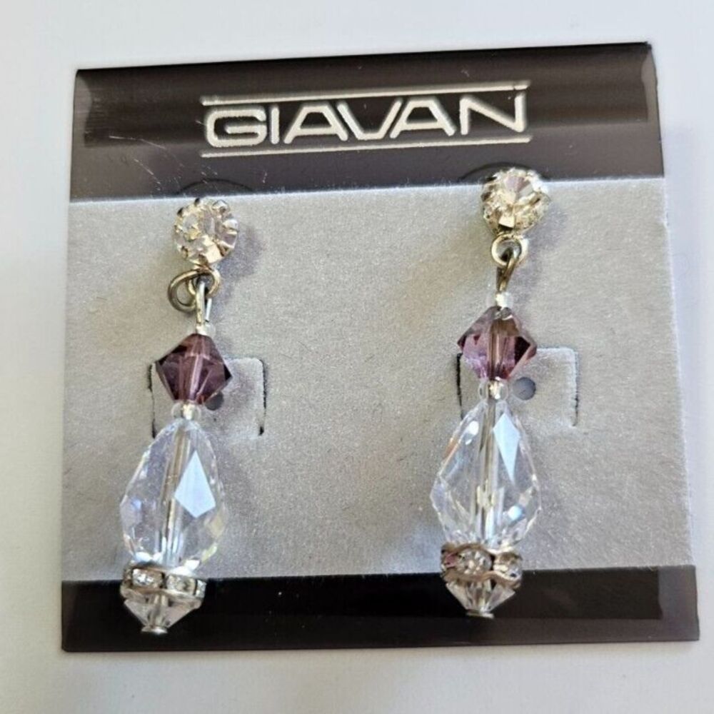 Giavan crystal dangling earrings